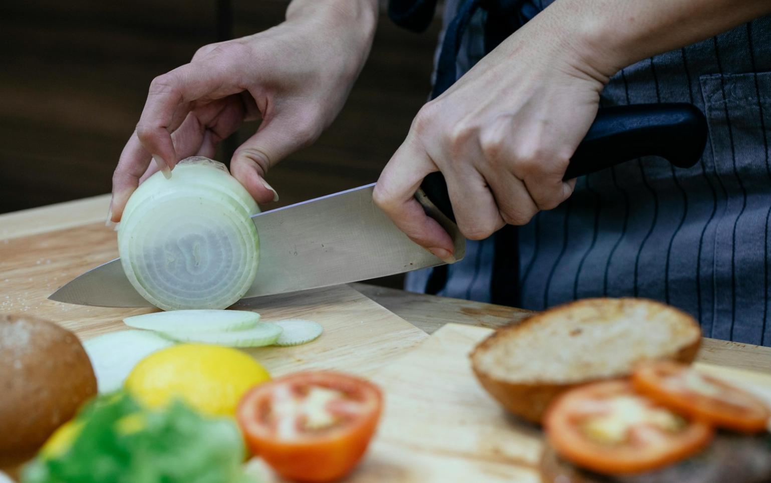 Precision cooking demonstration with digital thermometer and sealed ingredients